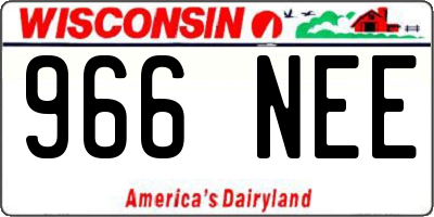 WI license plate 966NEE