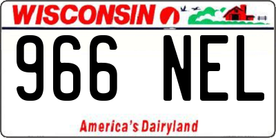 WI license plate 966NEL