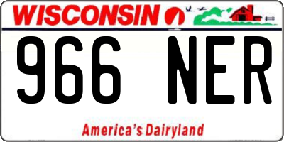 WI license plate 966NER