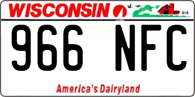 WI license plate 966NFC
