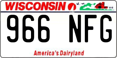 WI license plate 966NFG