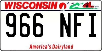 WI license plate 966NFI
