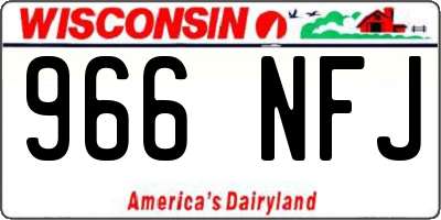 WI license plate 966NFJ