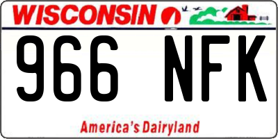 WI license plate 966NFK