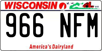 WI license plate 966NFM