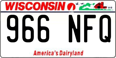 WI license plate 966NFQ