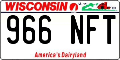 WI license plate 966NFT
