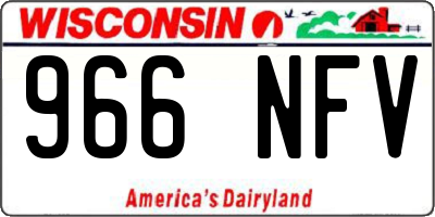 WI license plate 966NFV