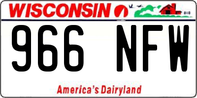 WI license plate 966NFW