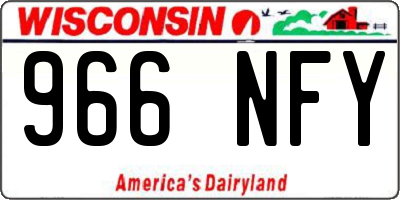 WI license plate 966NFY