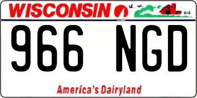 WI license plate 966NGD
