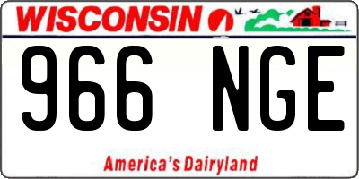 WI license plate 966NGE