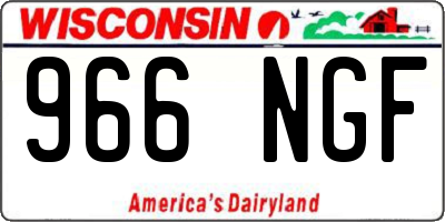 WI license plate 966NGF