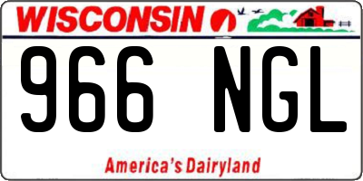 WI license plate 966NGL