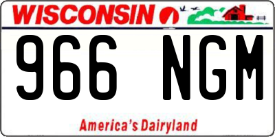 WI license plate 966NGM