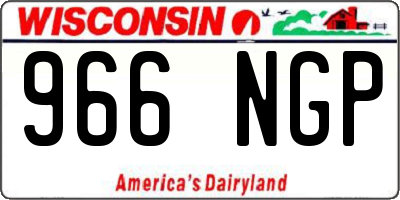 WI license plate 966NGP