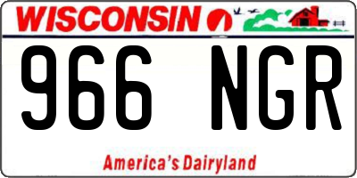 WI license plate 966NGR