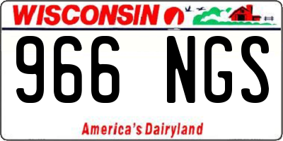 WI license plate 966NGS