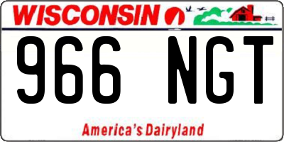 WI license plate 966NGT