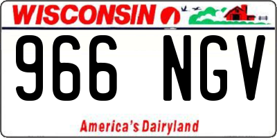 WI license plate 966NGV