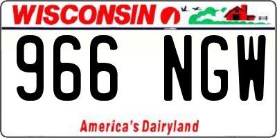 WI license plate 966NGW