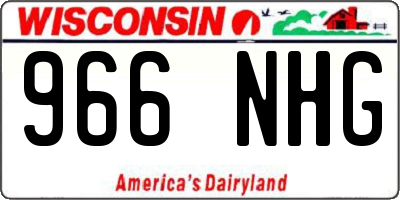 WI license plate 966NHG