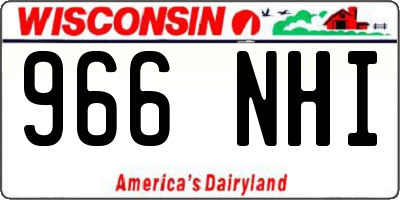 WI license plate 966NHI