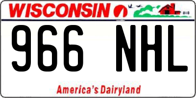 WI license plate 966NHL