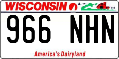 WI license plate 966NHN