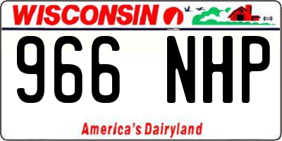 WI license plate 966NHP