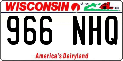 WI license plate 966NHQ