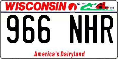 WI license plate 966NHR