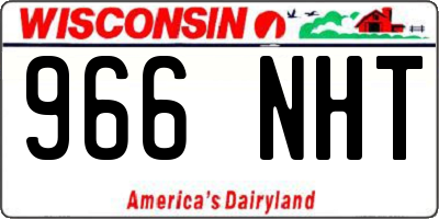 WI license plate 966NHT