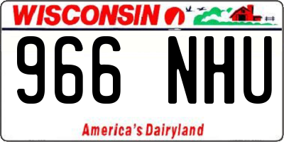 WI license plate 966NHU