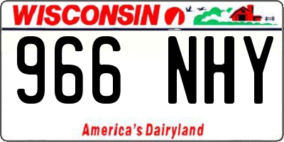 WI license plate 966NHY