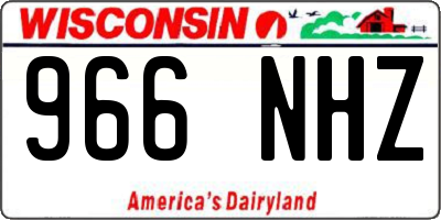 WI license plate 966NHZ