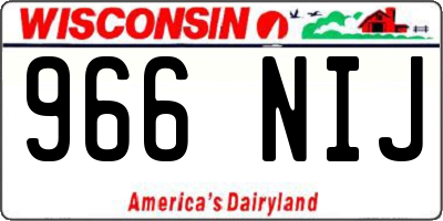 WI license plate 966NIJ
