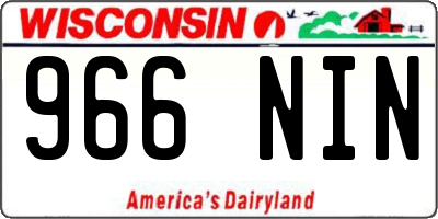 WI license plate 966NIN