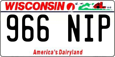 WI license plate 966NIP