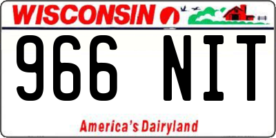 WI license plate 966NIT