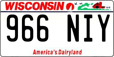WI license plate 966NIY