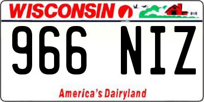 WI license plate 966NIZ