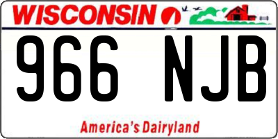 WI license plate 966NJB
