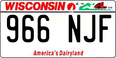 WI license plate 966NJF