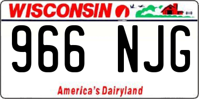 WI license plate 966NJG
