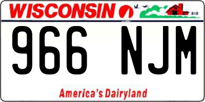 WI license plate 966NJM