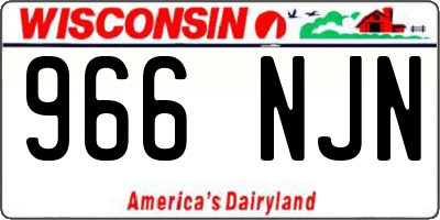 WI license plate 966NJN