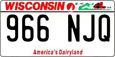 WI license plate 966NJQ
