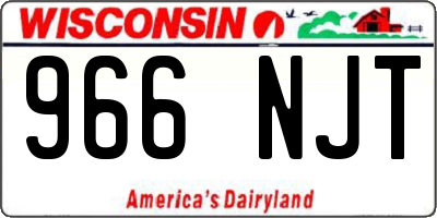 WI license plate 966NJT