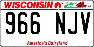 WI license plate 966NJV
